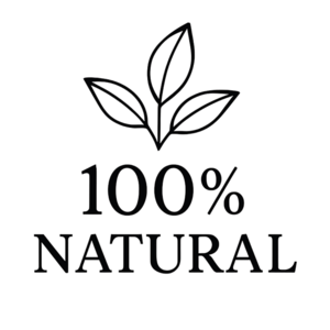 100% natural logo